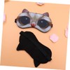 Baluue 2pcs Cat Eye Mask Breathable Cotton Eyeshade for Sleeping