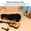 Mini Guitar Model Keychain Function Smoothing Wood Rich Details Miniature