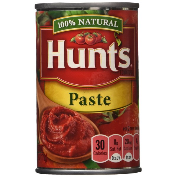 Hunt's Tomato Paste 100% Natural 6 Ounce (Pack of 3)