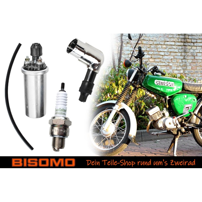 Ignition Set, 4-Piece 6 V Ignition Coil + Spark Plug