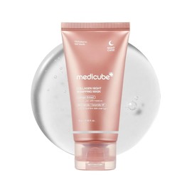 Medicube Collagen Overnight Wrapping Peel Off Facial Mask Pack - Elasticity & Hydration Care, Reduces Sagging & Dullness - Hydrolyzed Collagen For Glowing Skin - Korean Skin Care