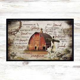 Country Grace With Alisha Hat Patch Religious Western Rectangle Sublimation DYI Fabric Glue Iron On Sew