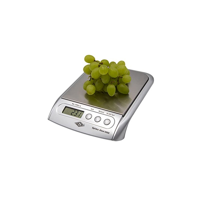 Wedo Optimo Steel 5000g Electronic Scale - Silver
