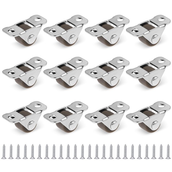 Furniture Castors, Pack of 12 1.2 cm Small Rubber Castors