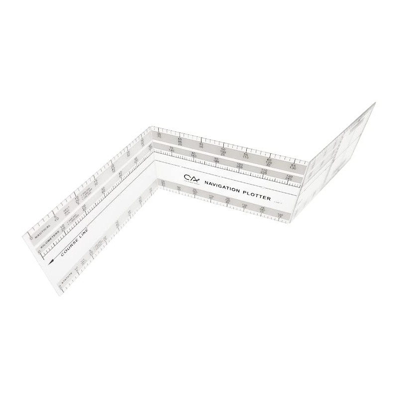 CYA Foldable Navigation Plotter Aviation, Flight Azimuth Plotter for Pilot
