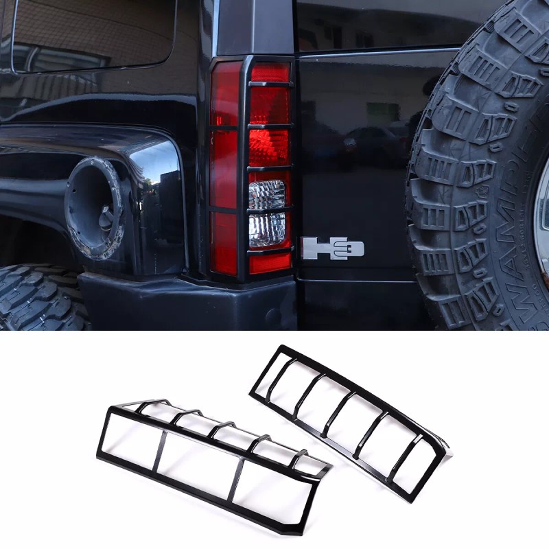 cartiangous Carbon Steel Tail Light Lamp Grille Protective Cover Fit