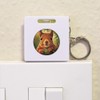 'Smiling Red Squirrel' Keyring Tape Measure/Spirit Level Tool (KM00041691)
