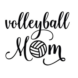 Volleyball Mom Vinyl Decal, Sports Bumper Sticker, Volleyball Player Coach Decal