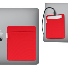 RIVEENY Portable Hard Drive Sleeve for Laptop, SSD Solid State Drive, Stick on External Hard Drive Carrying Case, Travel Pocket Pouch