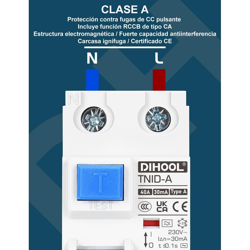 DIHOOL RCD Type A fi Circuit Breaker Residual Current Circuit