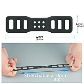 XMHBG 4 Pcs Bike Silicone Band, Cycling Bicycle Rubber Straps,Silicone Mount Band for Flashlights Cell Phones Speaker Lights Holder Bicycle Handlebar Bicycle Light Sets