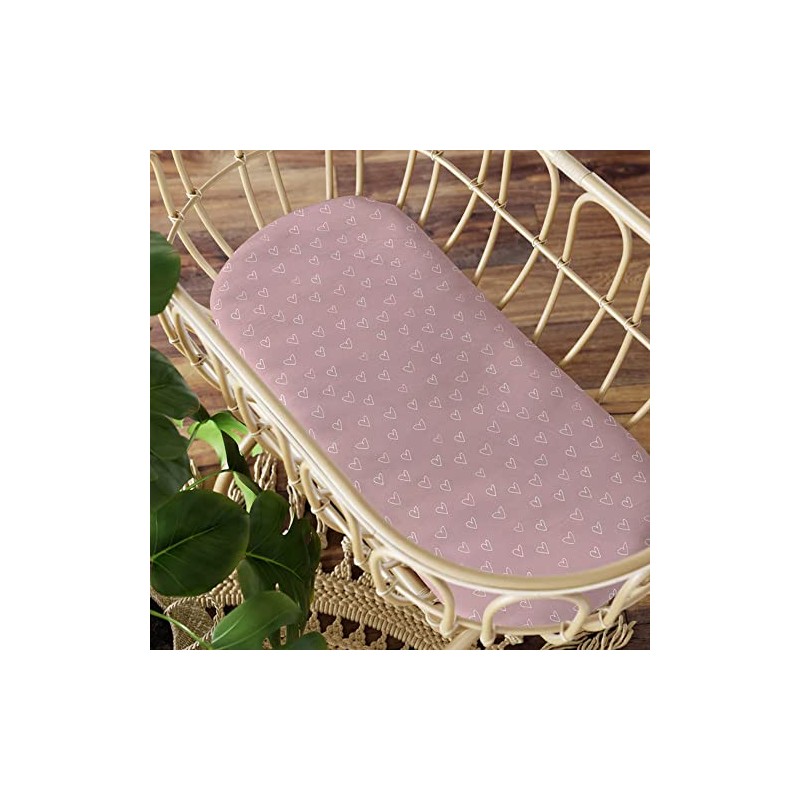 2PK Bubba Blue 40x80cm Nordic Bassinet Jersey Fitted Sheet Baby