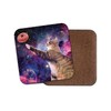 Square Single Coaster - Space Cats Kittens Animals Galaxy Universe