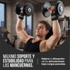 1 Par de Muñequeras Elásticas para Gym y Crossfit Negro