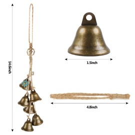 2-Piece Witch Bells for Door,Bells for Door Knob,Decorative Bells
