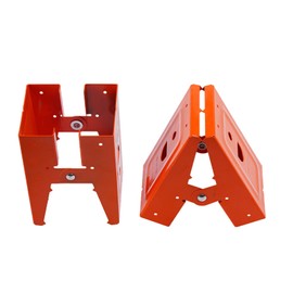 Pack of 2 Hollowed Design Sawhorse Brackets, 25° Adjustable Opening Angle, Woodworking Saw Clip Table Mount, Sawhorse Brackets, Display Stand with