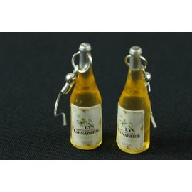 Miniblings Earrings Genaisserie Wine Wine Wine Sack Lys Earrings Yellow