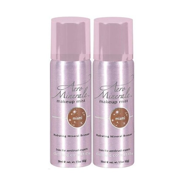 AERO MINERALE Makeup Mist Hydrating Mineral Bronzer MIAMI (PACK OF 2)