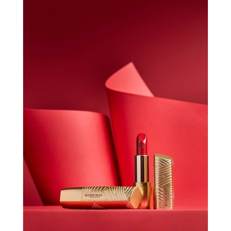 Deborah Milano Red Lipstick #9 Golden Caramel Full and Bright