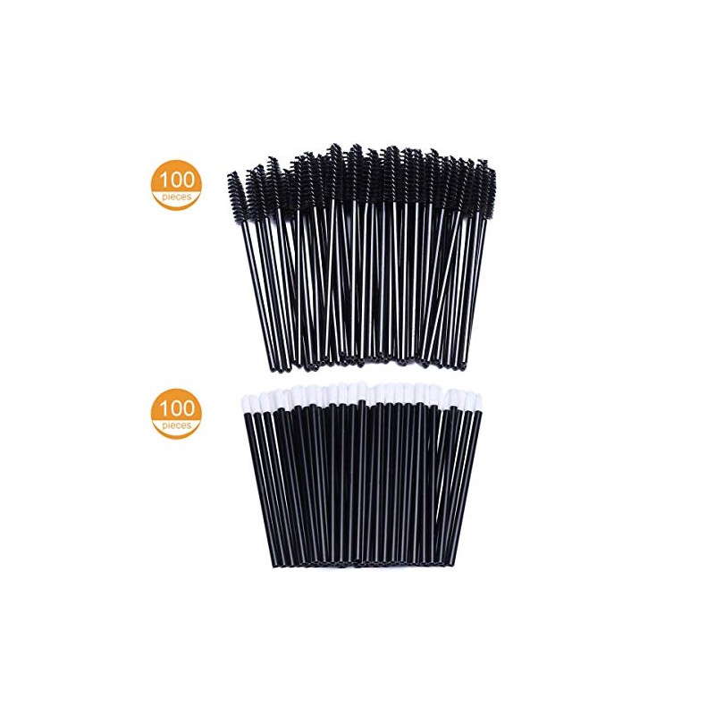 Tbestmax 200 cepillos desechables para máscara de pestañas y labios,
