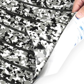 ICOOP Sea Deck Camo Boat Flooring Self-Adhesive EVA Foam Sheets Non-Slip Marine Vinyl Flooring 94.5''x47.2''/36''/24''/15.8'', 47.2''x15.8'' Bass Boat Carpet Helm Pad Marine Decking for Fishing Boats