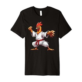 Karate Taekwondo Judo Kung Fu Chicken Rooster Gift Men Women Premium T-Shirt