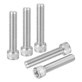 DTGN 5/16"-18x1-1/2" Socket Head Cap Screws Bolts - 20Pack - Good for Road Bicycle, Mountain Bike, Auto, Motorcycle - 304 Stainless Steel Hex Head Metric Screws - Silver