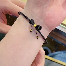 FSSTUD 100m Nylon Beading Thread Long Nylon String Braided Bracelet Cord Chinese Knotting Nylon Cord Jewelry Making String Wind Chime String Black