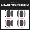 8-Button Leather Key Fob Cover, Compatible with Genesis GV80 GV60
