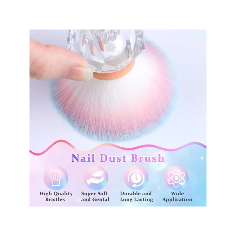 Clear Diamond Base 아크릴 네일과 메이크업 매니큐어 더스트 청소 도구를