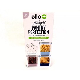 Ello 6 Piece Canister Set, Ello Airtight Pantry Perfection, 3 Canisters with lids