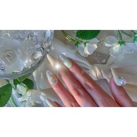 Yellow Twinkle Butterfly Handmade Nail Tips✨ - Long Square / 옐로우 트윙클나비 수제네일팁✨ - 롱스퀘어