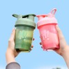 hzbaiyi Protein Shaker Bottle with Mixing Ball Leakproof Flip On