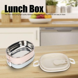 Portable Bento Box, Stainless Steel, Stackable Leak-proof Lunch Box, Insulated Thermal Food Container, for Office Use of Students and Children (#2)