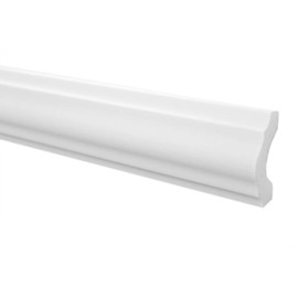 MARBET DESIGN Stucco Moulding Moulding XPS Polystyrene White - Wall Mouldings Wall Panelling Flat Strips E-Strips - (2 Metres / 1 Strip E-18)