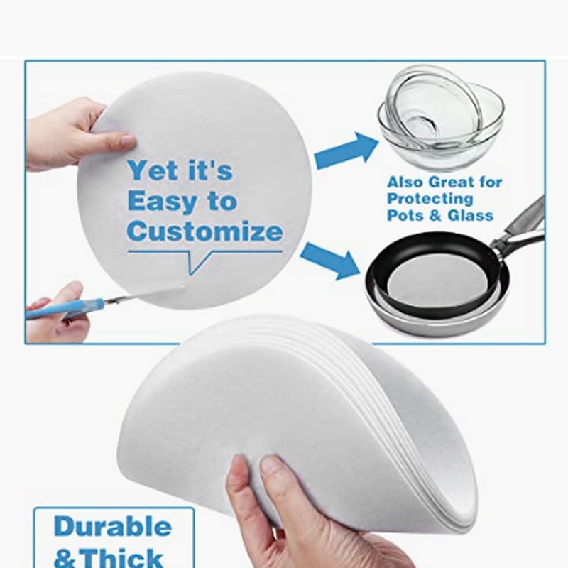 Soft Felt Plate Protectors, 72 Pieces Thick Felt Plate Dividers,