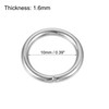 HARFINGTON Metal O Rings, 60pcs 10mm(0.39") ID 1.6mm Thickness Multi-Purpose