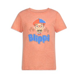 Children's Apparel Network Kideo Boy's 3-Piece Blippi Crewneck and Raglan Tee Shirt Set, Orange/Grey/Blue, Size 2T