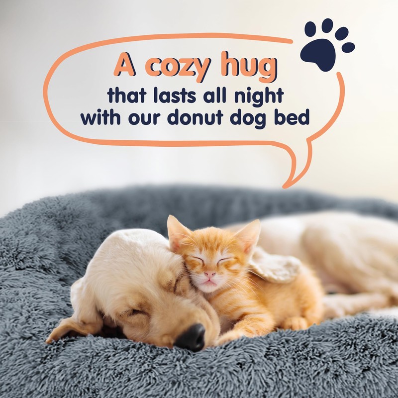 Petloox Donut Dog Bed - Premium Comfort for Anxiety Relief