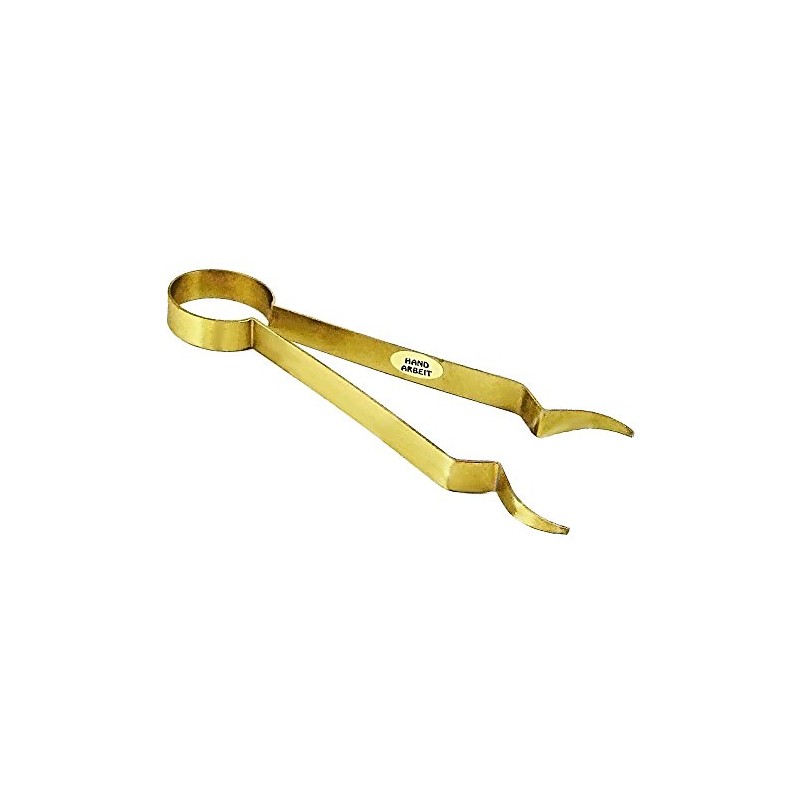 NKlaus Tongs Long 18 cm Smoking Tongs Brass 2949