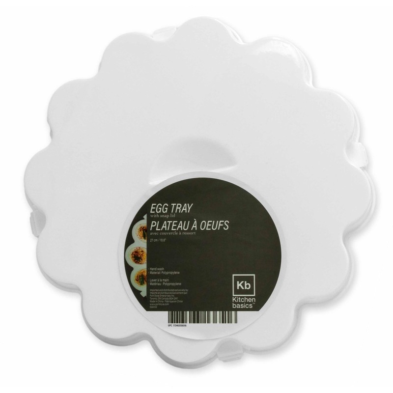 Kitchen Basics 10.5" Egg Carrier with Lid, Holds 18 Eggs