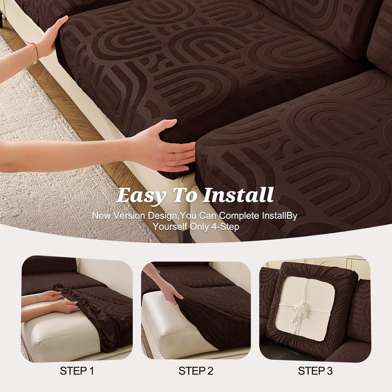 Couch Cushion Covers for Sectional Sofa Seat Cushion Cover Stretch