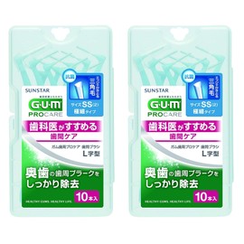 [Bulk Purchase] GUM Interdental Brush L-Shaped 10P SS x 2 Sets