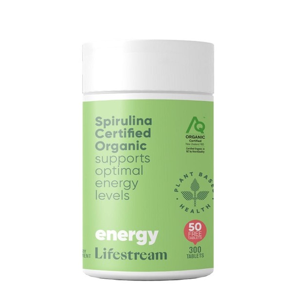 Lifestream Spirulina Certified Organic - 250 Tablets + 50 Free