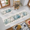 Teamery Autumn Eucalyptus Leaves Kitchen Mats for Floor Fall Pumpkins
