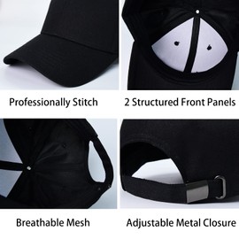 Baseball Cap Men Women Cotton Dad Hat Classic Adjustable Plain Golf Hat Low Profile Unisex