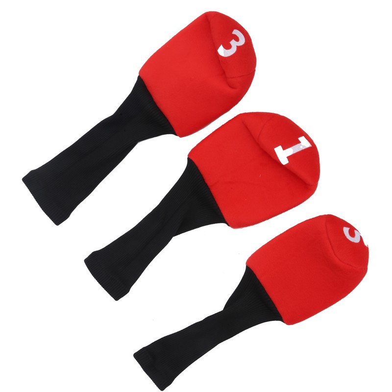 3pcs Durable Head Golf Cover Headcover Clubs Cover Protector for