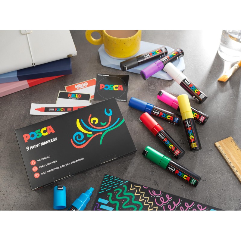 Posca PC-8K Standard Pack of Paint Markers (Pack of 9)
