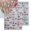 6 Sheets Christmas Nail Art Stickers 3D Self Adhesive Christmas