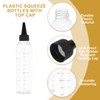 PATIKIL 110 Ml/4 oz Plastic Squeeze Bottles with Black Top